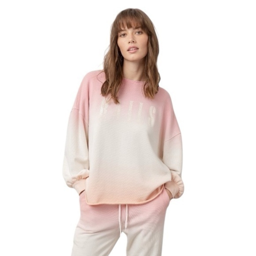 Rails Reeves Pink Peach dip dye sweatshirt NWT Size Small